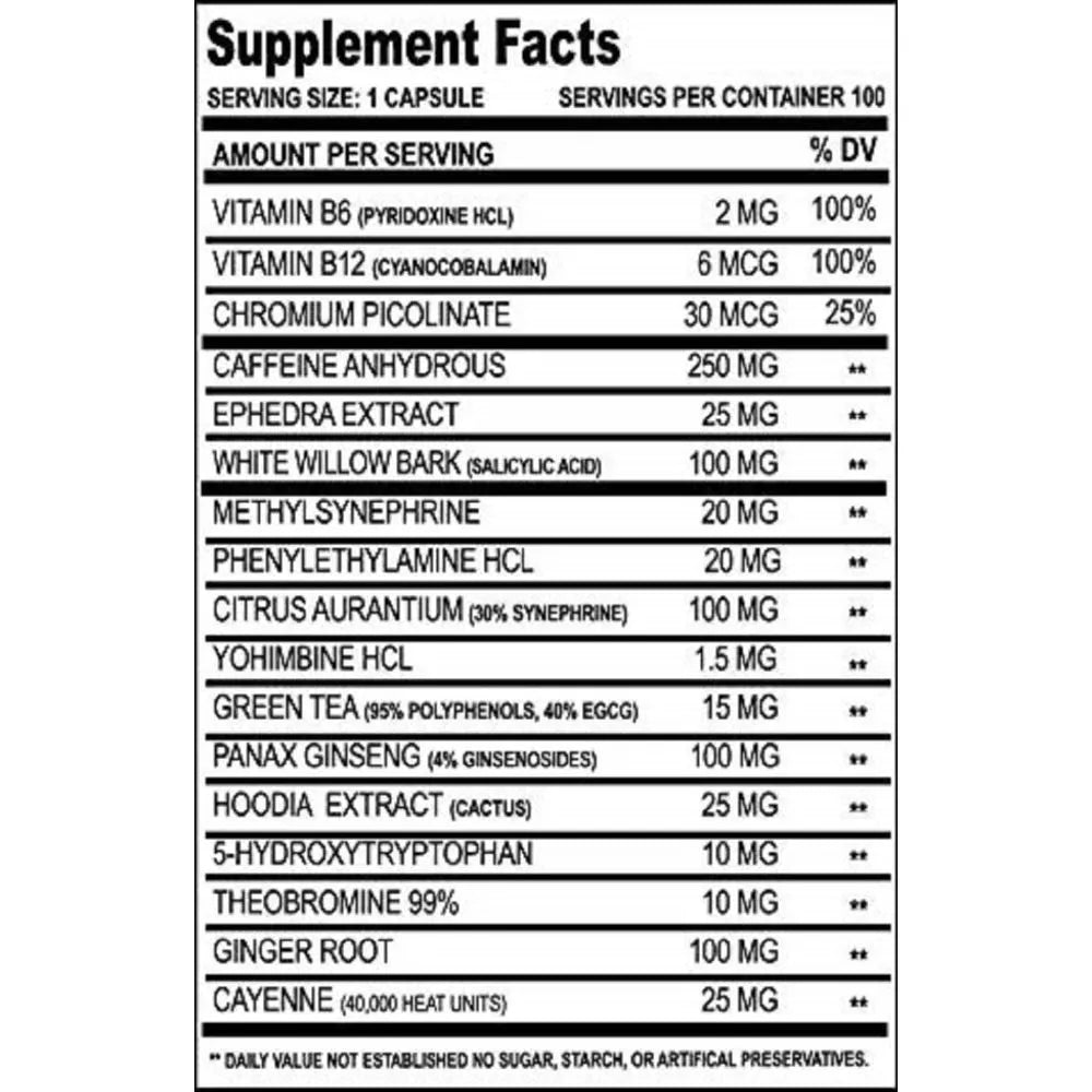 Cloma Pharma Methyldrene Fat Burner Capsules (100cap)