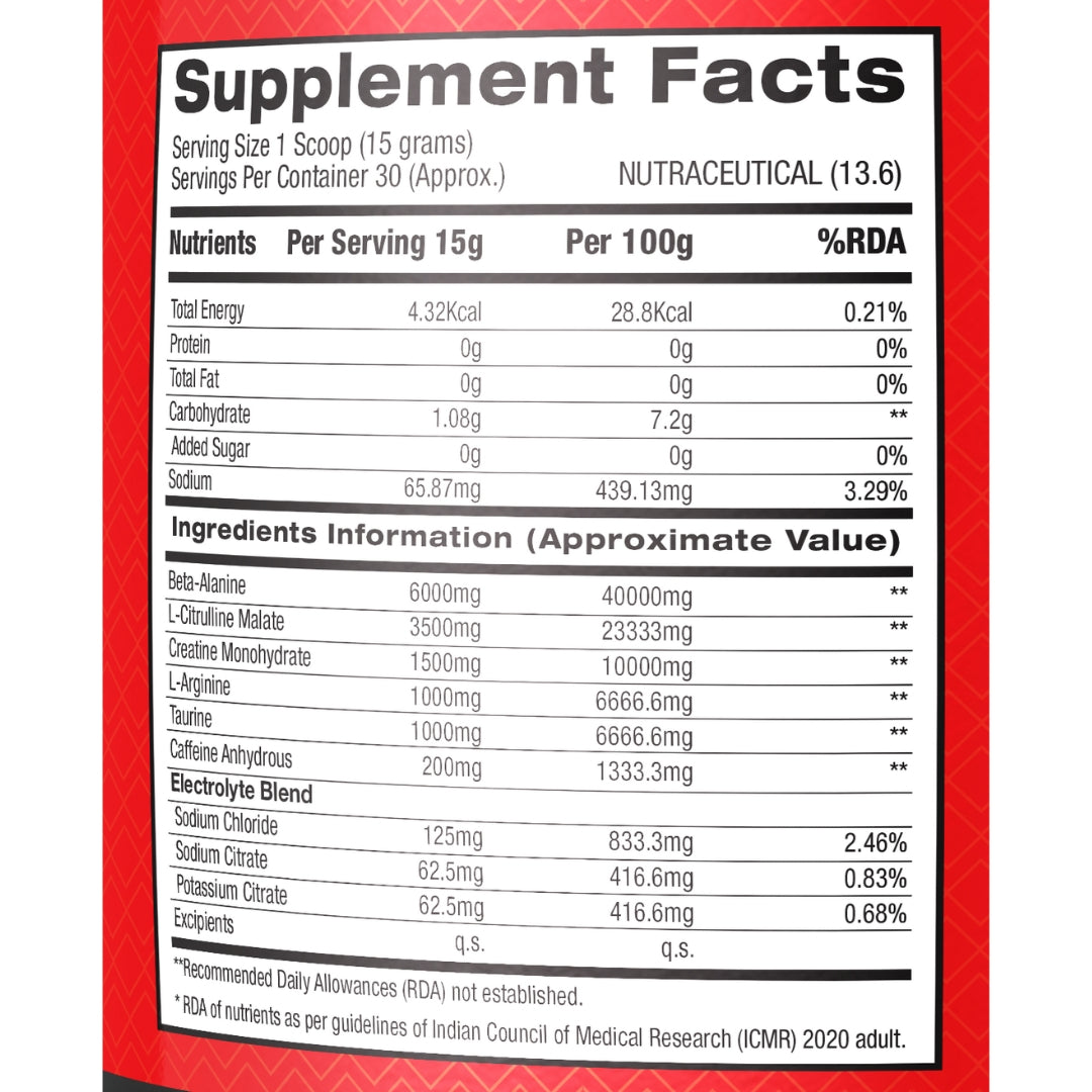 BPI Sports 1.M.R. Vortex | Pre-Workout Supplement(450gm)