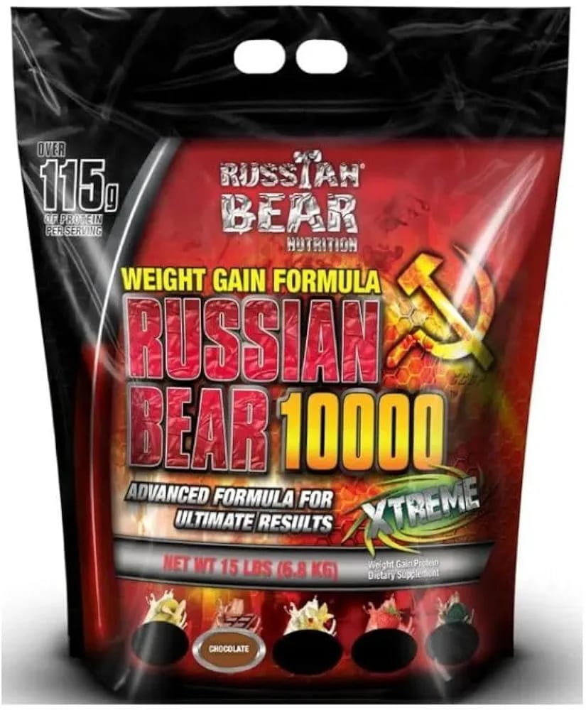 Russian Bear 10000 Weight Gainer Chocolate, 15 lbs