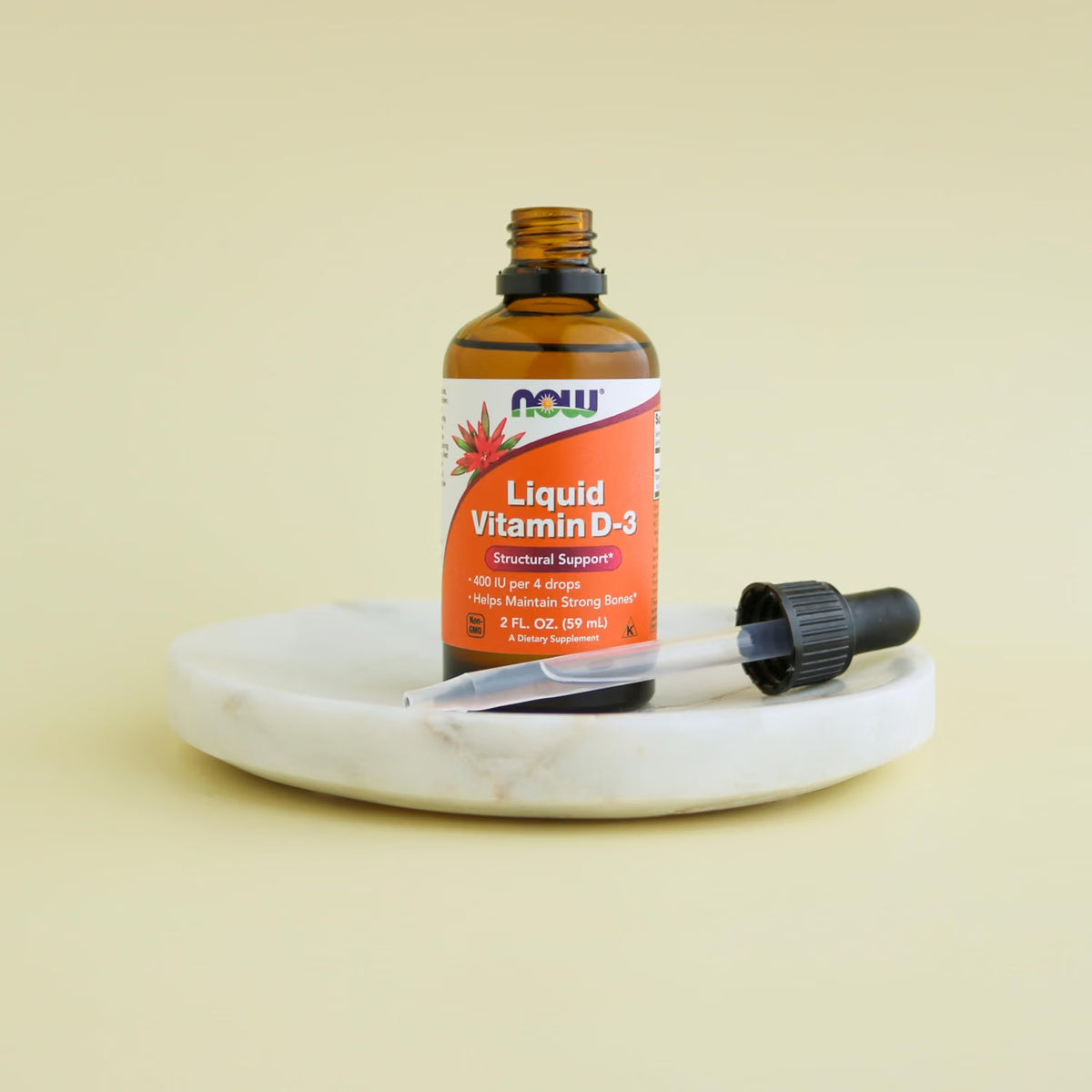 Now Foods Liquid Vitamin D-3 400Iu/Dropper, 2 Ounce