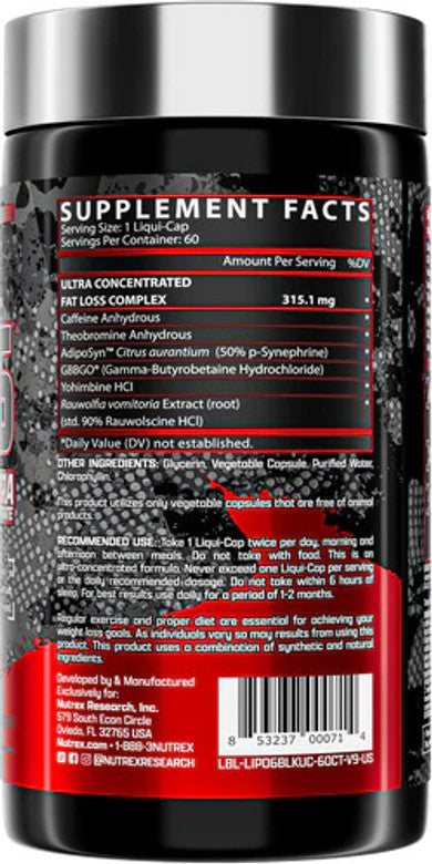 Nutrex lipo 6 black UC 60 caps