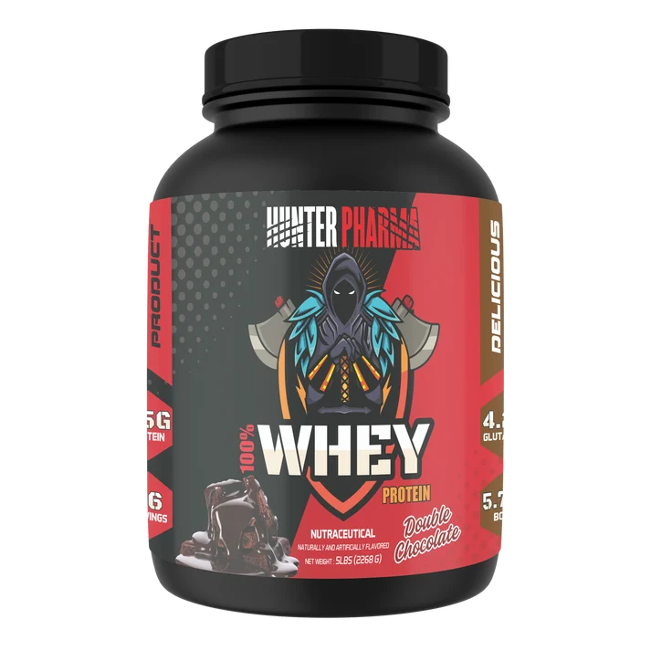 Hunter Pharma Whey Protein Powder - Premium Double Rich Chocolate