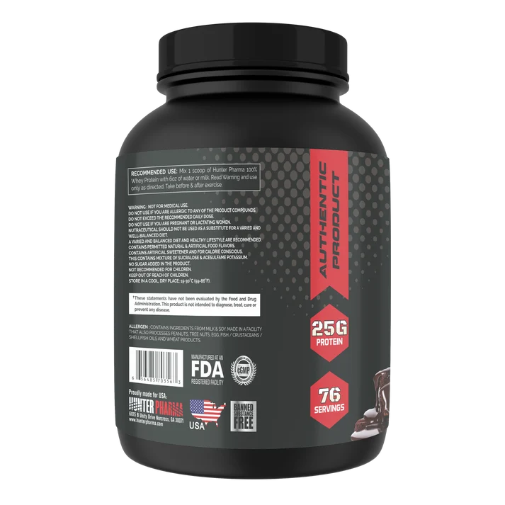 Hunter Pharma Whey Protein Powder - Premium Double Rich Chocolate
