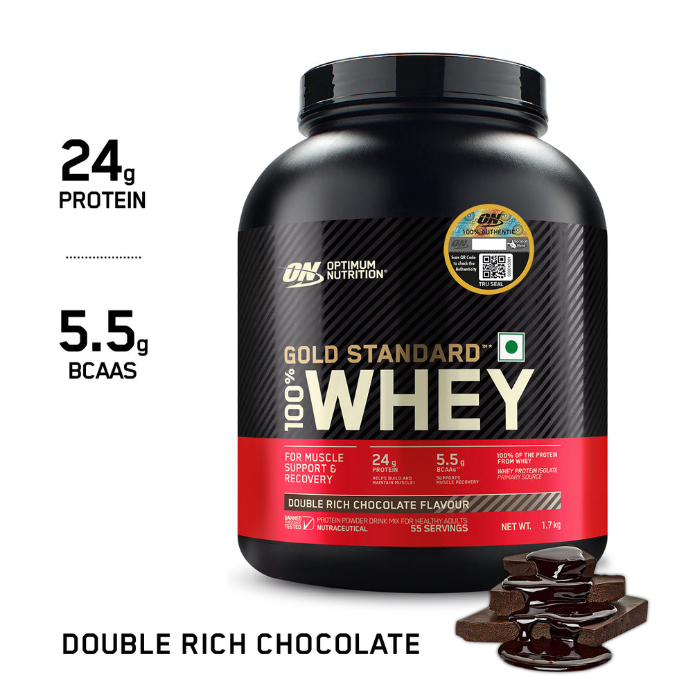 Gold Standard 100% Whey Protein Powder | Double Rich Chocolate | 1.7 kg