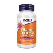 Now Foods Vitamin D-3 & K-2 Veg Capsule (120cap)
