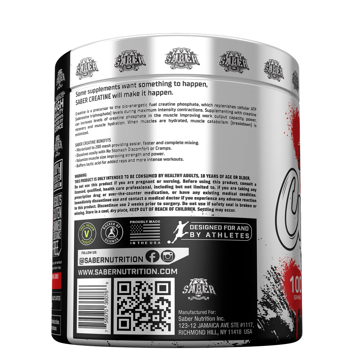 Saber Nutrition Creatine Monohydrate (300 g)