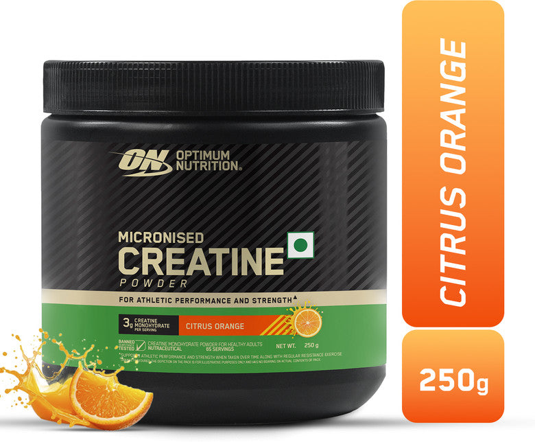 Optimum Nutrition Micronized Creatine Powder Creatine (250 g, Citurs Orange)
