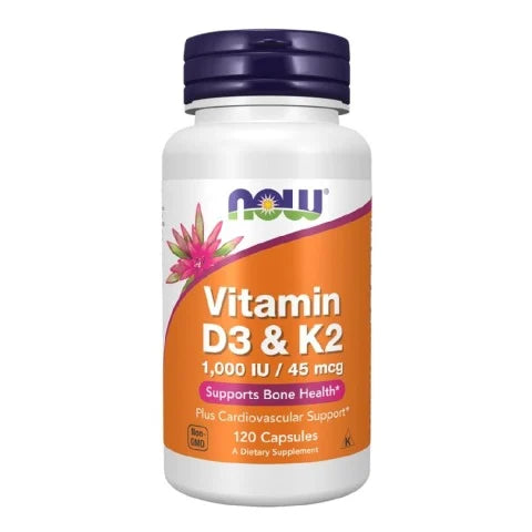 Now Vitamin D3 & K2 (1000 IU), 120 capsules